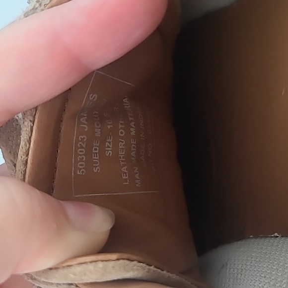 EUC Franco Fortini Taupe Suede Leather James Sneakers Sz Men 10.5 - Picture 9 of 9